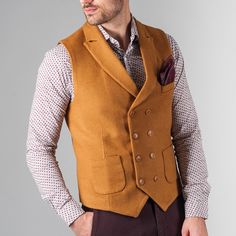 Wiaofellas Men's Vest Wool Double Breasted Formal Casual Business Waistcoat Slim Tailored Sleeveless Jacket Social Chaleco Note: Dear, if you find the above standard suit size is not suitable for you, you just need to measure your body according to the picture measurement guide and show us the body size. We can also customize suits for you. Same price! Dimensions in centimeters or inches1. neckline=? 2. shoulders=? 3. arm length= ? 4. Bicep = ?5. Cuff = ? 6. Chest =? 7. Belly =? 8. Waist = ?9. H Wool Vest With Pockets For Work, Fitted Winter Vest With Pockets, Winter Fitted Vest With Pockets, Tailored Single Breasted Vest For Winter, Classic Tailored Vest For Fall, Winter Workwear Vest With Buttons, Winter Workwear Sleeveless Vest, Sleeveless Vest Outerwear For Fall, Sleeveless Winter Workwear Vest