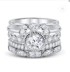 a white gold wedding ring set with diamonds