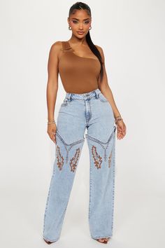 Available In Light Wash. Straight Leg Jean 5 Pocket Detachable Embroidered Boot Panel 10" Mid Rise 33" Inseam Non Stretch Disclaimer: Due To The Specialized Wash Process, Each Garment Is Unique. 100% Cotton Imported | Let's Ride Western Boot Convertible Straight Leg Jeans in Light Wash size 3 by Fashion Nova Cheap Fringe Jeans For Women, Cheap Women's Fringe Jeans, Texas Fashion, Embroidered Boots, Western Boot, Jeans Light, Western Outfits, Matching Dresses, Shower Party