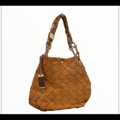 Jimmy Choo Brown Woven Leather Hobo Style; Basket Weave Worn A Couple Of Times. Gold Tone Hardware Can Detach The Handles Interior Pockets Interior Suede Lining Made In Italy Year 2010 Pristine Condition No Tears Nor Rips. Jimmy Choo Bags, Jimmy Choo Bag, Hobo Style, Basket Weave, Leather Hobo, Basket Weaving, Jimmy Choo, Gold Tones, Handles