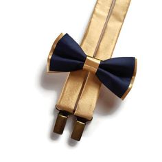 NAVY blueGOLD weddingblue bow tie GOLD suspenderringbearer | Etsy Dapper Gold Bow Tie For Formal Occasions, Gold Dapper Bow Tie For Formal Occasions, Adjustable Gold Bow Tie, Adjustable Gold Bow Tie For Black Tie Events, Classic Gold Adjustable Bow Tie, Gold Adjustable Bow Tie Suit Accessories, Classic Adjustable Gold Bow Tie, Adjustable Gold Bow Tie And Suit Accessories, Adjustable Gold Bow Tie And Accessories