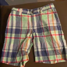 Brand New, Non Refundable, Non Exchangeable Green Cotton School Shorts, Green Cotton Shorts For School, Preppy Summer Shorts For School, Playful School Shorts With Pockets, Casual Green Shorts For School, Casual Green School Shorts, Blue Shorts For School In Summer, Playful Blue Shorts For School, Red Casual Shorts For School