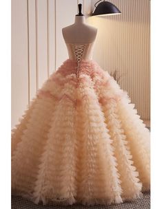 10% off now! strapless ruffled big ballgown prom dress for fun online. Sheprom offers formal, party, casual & more style dresses to fit your special occasions. Ballgown Prom Dress, Corset Back Wedding Dress, Princess Ballgown, Tulle Party Dress, Strapless Prom Dress, Puffy Dresses, Champagne Dress, Wedding Dresses Plus Size, Prom Dresses Ball Gown