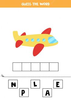 an airplane worksheet with words and pictures