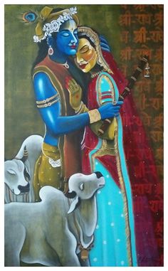 Marvel Art Drawings, Radha Painting, Indian Art Gallery, Inspiration Painting, Krishna Photo, Krishna Radha Painting, Angel Painting, Krishna Radha, Radha Krishna Art