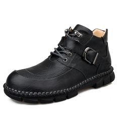 • Upper Material: Split Leather• Boot Height: Ankle• Pattern Type: Solid• Lining Material: Polyurethane• Insole Material: Rubber• Shaft Material: Split Leather• Toe Shape: Round Toe• Handmade• Width Options: D - Medium / EE - Wide• Shipping Worldwide                                    • Import Product• Item # 23869117 Waterproof Leather Lace-up Martin Boots, Outdoor Leather Martin Boots With Closed Toe, Casual Black Leather Outdoor Shoes, Casual Plain Toe Martin Boots For Outdoor, Outdoor Leather Moc Toe Martin Boots, Outdoor Leather Martin Boots With Moc Toe, Leather Moc Toe Martin Boots For Outdoor, Leather Martin Boots With Moc Toe For Outdoor, Casual Leather Martin Boots With Plain Toe