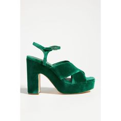 Loeffler Randall Gina Emerald Velvet Chunky Platform Heels Womens 10 Platform Wedding Shoes, Chunky Platform Heels, Emerald Velvet, Loeffler Randall Shoes, Beautiful Gift Wrapping, Platform Heels Chunky, Loeffler Randall, Chunky Platform, Gingham Print