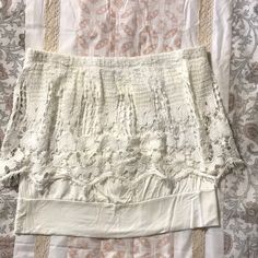 Venus White Lace Bandeau Top. Lace Over Super Soft Tee Shirt Material. Brand New Condition With No Stains Or Rips, Worn 2-3 Times. Cute Summer Wear Can Be Dressed Up Or Down. No Size Tag (I Cut It Out Because It Scratched My Back) Looks Super Cute With Jean Shorts Or Black Black Slack Shorts Too! Not A White White But Not Off White White Lace Sleeveless Tube Top, White Lace Bandeau Tube Top, Chic Lace Summer Tube Top, Chic Lace Tube Top For Summer, Spring Bandeau Lace Top, Spring Lace Bandeau Top, Lace Bandeau Top For Spring, Fitted Lace Bandeau Top, White Strapless Top With Lace Trim