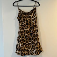 New Without Tags, Looks So Flattering! Animal Print Slip Dress, Cheetah Mini Dress, Chic Mini Dress With Tiger Print, Chic Tiger Print Mini Dress, Summer Tiger Print Mini Dress, Leopard Birthday, Cowl Neck Mini Dress, Cheetah Dress, Zebra Dress