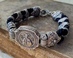 Silver Orthodox Bracelet With Faces of Saints - Etsy Sterling Silver Byzantine Bracelet Gift, Sterling Silver Byzantine Bracelets For Gifts, Sterling Silver Byzantine Bracelet, Silver Byzantine Bracelet For Gift, Silver Byzantine Bracelet As Gift, Beautiful Accessories, Things To Buy, Cool Things To Buy, Ukraine