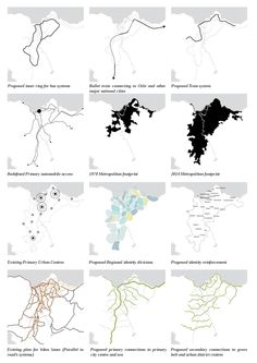 the map shows different types of mountains and valleys