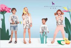 stella 3 Clothing Campaign, Kids Milk, Children Wear, Stella Mc, Kids Fashion Trends, Natural Clothing, Kids Summer Fashion, Cartoon Outfits, Stella Mccartney Kids