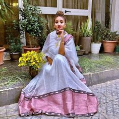 Simple Habesha Dress Handwoven Habesha Kemis Modern Habesha Libs Eritr – TheEthiopianStore Habesha Kemis Modern, Ethiopian Culture, Eritrean Dress, Ethiopian Clothing, Habesha Dress, Types Of Fabric, Ethiopian Dress, Habesha Kemis, Dress Traditional