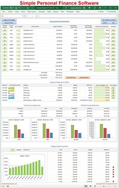 Simple personal finance spreadsheet. Budget Spreadsheets, Budget Spreadsheet Template, Excel Formula