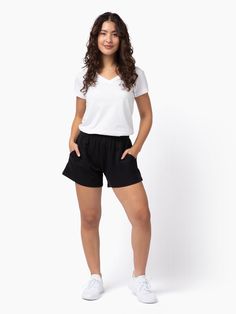 Women's Black Terry Lounge Shorts | Fresh Clean Threads Black Lounge, Casual Fridays, Terry Shorts, Warm Hug, Casual Friday, Shorts Women, Lounge Shorts, Summer Collection, French Terry