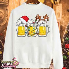 Product details: ✔️ NAME: Beer Christmas Mug Santa Reinbeer Xmas Lights Unisex T-Shirt, Beer Christmas Shirt, Christmas Beer Shirt, Beer Lover Shirt, Beer Lover Gift ✔️ IMPORTANT NOTE: Both Men and Women can we our shirts because this is unisex style t-shirts; Wash item inside out in cold water, do not bleach, do not dry clean, do not iron directly on the design. ✔️ MATERIAL: 5.3-ounce, 100% cotton (99/1 cotton/poly (Ash) & 90/10 cotton/poly (Sport Grey); Heavyweight classic unisex tee; Taped neck and shoulders; Tearaway label; Decoration type: Digital Print ✔️ OUR DESIGN PRODUCTS: Each One are designed and sold in limited quantities. The designs are created by our incredibly talented in house graphic art team who often hand draw and illustrate each Tee shirt design. ✔️ SIZE CHART: Please Beer Christmas, Christmas Beer, Gifts For Beer Lovers, Beer Design, Xmas Lights, Beer Shirts, Tee Shirt Designs, Beer Lovers, Christmas Mugs