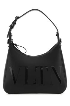 Black Leather Vltn Handbag from Valentino Garavani Valentino Logo, Mens Designer Shoes, Valentino Bags, Luxury Accessories, Black Handbags, Free Bag, Valentino Garavani, Calf Leather, Leather Handbags