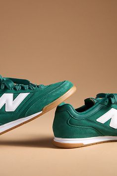 Suede, mesh upper Synthetic insole Rubber sole Tie styling Imported | RC42 Sneakers by New Balance in Green, Women's, Size: Us 10.5/eu 44, Mesh/Rubber/Suede at Anthropologie Tie Styling, Tie Styles, Grey Green, New Balance, Rubber Sole, Anthropologie, Mesh, Sneakers, Green