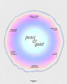 the words peace and guilt are arranged in a circle