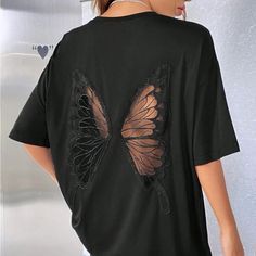 Super Cute And Stylish Ships In 5-10 Business Days Bee Shirt, Sting Like A Bee, Rose Clothing, Butterfly T Shirt, Float Like A Butterfly, Like A Butterfly, Drop Shoulder Tee, Solid Tops, A Butterfly