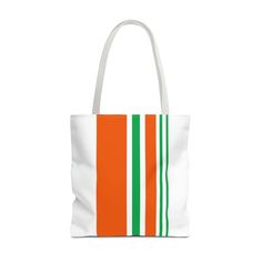 This canvas fabric shoulder bag is awesome in orange, green, and white. If these are your colors and your look, consider having this for yourself. The tote is available in three sizes. Whether you love this shoulder bag for its functionality or its colors, you will enjoy how it makes your day easier by letting you carry things with your hands free. You will likely receive compliments on the look itself, since it is bold and attractive. Don't forget this as a gift any time of year, especially as a birthday gift, or a present for graduation or Mother's Day. Matching accessory pouch is here: https://carrollcompanyus.etsy.com/listing/1670730202 This practical, high-quality tote bag is available in three sizes. All-over print provides comfort with style at the beach or out in town. Made from re Colorful Square Shopping Bags, Colorful Large Capacity Shopping Bag, Multicolor On-the-go Canvas Tote Bag, Multicolor On-the-go Tote Canvas Bag, Colorful Tote Bags, Tropical Multicolor Tote Bag, Travel School, Matching Accessories, Reusable Shopping Bags