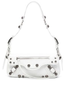 optical white lambskin crease effect rectangle body adjustable shoulder strap silver-tone stud detailing decorative zip detailing decorative buckle detailing rear zip-fastening pocket main compartment internal logo patch full lining silver-tone hardware foldover top with magnetic fastening This piece comes complete with a protective dust bag. We've partnered with Good On You — an independent agency that rates how brands perform in relation to their impact on the planet, people and animals, with a multi-criteria rating simplified to a five points scale. In order to be awarded our conscious label, larger brands need to score a minimum of four out of five ('Good'), while smaller brands must score at least three out of five ('It's a start'). This item comes from a brand rated four out of five White Shoulder Bag With Metal Hardware, Designer White Bags With Metal Hardware, White Satchel Shoulder Bag With Palladium Hardware, White Tote Shoulder Bag With Metal Hardware, Designer White Shoulder Bag With Palladium Hardware, White Top Handle Shoulder Bag With Metal Hardware, White Crossbody Shoulder Bag With Silver-tone Hardware, White Shoulder Bag With Silver-tone Hardware And Double Handle, White Shoulder Bag With Silver-tone Hardware