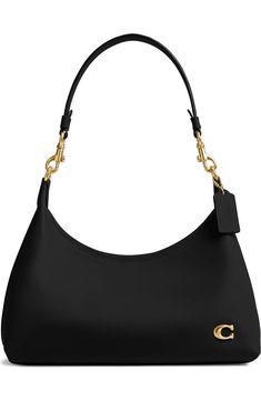 COACH Juliet Glove Tanned Leather Shoulder Bag | Nordstrom Classy Shoulder Bag, Black Shoulder Bag Aesthetic, Luxury Shoulder Bag With Gunmetal Hardware And Double Handle, Luxury Hobo Shoulder Bag With Gunmetal Hardware, Leather Shoulder Bag With Branded Hardware, Classic Flap Shoulder Bag With Branded Hardware, Elegant Hobo Satchel With Gunmetal Hardware, Classic Shoulder Bag With Branded Hardware, Classic Crossbody Hobo Bag With Metal Hardware