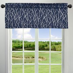 PRICES MAY VARY. 100% Polyester Imported Package Includes : One valance. Premium triple-woven blackout fabric. Extremely soft to touch. Artistic Style: This window valance has modern aesthetic and features a stylish silver tree branch print. Kotile valance curtain provides an easy and inexpensive way to add color and style to kitchen window, bathroom small window and more. Window Valance Dimension: Valance measures W52" x L18" + 2" Header. Header Type 3" rod pocket which can fit most standard cu Curtain For Window, White Valance, Kitchen Window Valances, Traditional Curtains, Country Curtains, Grey Curtains, Curtain Valance, Small Windows, Home Curtains