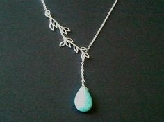 Branch with Turquoise Lariat Necklace  bridesmaid by LaLaCrystal, $21.00 Turquoise Teardrop Pendant Jewelry As Gift, Turquoise Teardrop Pendant Necklace For Gifting, Turquoise Birthstone Necklace For Anniversary, Turquoise Dangle Jewelry Birthstone, Turquoise Dangle Birthstone Jewelry, Turquoise Drop Jewelry Gift, Turquoise Drop Jewelry As A Gift, Turquoise Birthstone Dangle Jewelry, Turquoise Pendant Necklaces For Anniversary