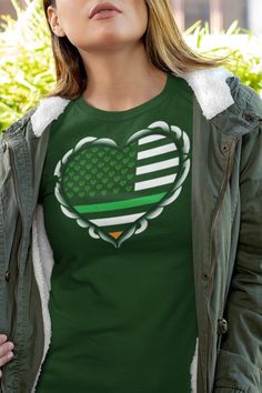 Heart Celtic Knot Irish Flag. Depicting cool Celtic Irish knots and a Flag of Ireland graphic with U.S.A flag style in a heart shape, this attractive nationality | citizen apparel makes a special St. Patrick's Day, St Patty's Day, Saint Patrick's Day, Birthday, Mother's Day, Father's Day, Children's Day, Anniversary, Souvenir gift for native, inhabitant who belongs to the island of Ireland and shares a common Irish ancestry, identity and culture. This Ireland design is also available for home de Flag Of Ireland, Ireland Flag