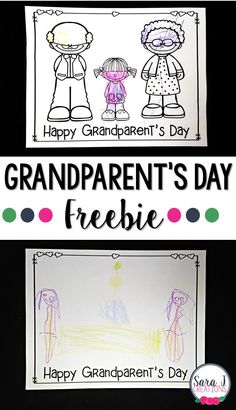 the grandparents day freebie is an easy and fun activity for kids to do with their grandparents