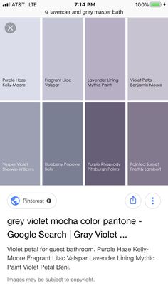 the color scheme for gray violet is shown on an iphone screen, and it's not