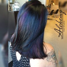 Wella Koleston, Black Hair Dye, Work Hairstyles, Oil Slick, Hair Inspo Color