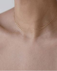 Perfect layering necklace, and Beautiful on its own, layer with your other favorite necklaces :)This listing is for one dainty double wrap chain necklace. Two strands of dainty chain on one clasp. Gold filled or Sterling Silver Ex. 14" Adjustable Minimalist Layered Choker Necklace, Simple Necklace With Delicate Chain For Layering, Simple Delicate Chain Necklace For Layering, Minimalist Layered Choker Necklace, Minimalist Double Chain Necklace, Simple Everyday Layered Necklace With Delicate Chain, Classic Double Chain Necklace For Layering, Delicate Layered Choker Necklace For Gift, Minimalist Delicate Chain Charm Necklaces For Layering