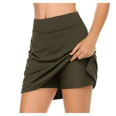 Women's Athletic Tennis Skorts with Pockets Built-In Shorts Golf Active Skirts for Running Training Gym Outfits Welcome to our store, I wish you a happy shopping Our products are produced in our own factory with various styles We offer various discounts, and we offer a 30-day quality guarantee please rest assured to place an order If you have any questions, please feel free to contact me, it is our honor to serve you SOMEONE ASKED Q: Is the quality of the clothes as described? A: Yes, if the pro Sport Woman Fitness, Running Skirts, Jupe Short, Legging Sport, Tennis Skort, Sports Skirts, Running Shirts, Fitted Skirt, Active Women