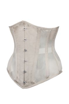 A seductive and sensual piece, our Satin and Mesh Longline Underbust Corset makes the perfect choice for discreet waist reduction under your clothes. Its feminine lace ribbon lacing allows for a correct and comfortable positioning from the moment you put it on, so you are guaranteed to feel as great as you look. The mesh panels let the skin breathe whilst also providing a beautiful design feature. Style: Underbust, Longline Range: Waist Taming Corset Design Features: Mesh Panels Waist Reduction: