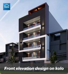 frontelevatio, koloapp, kerala, exterior, delhi Small House Design Kerala, Elevation Tiles, Bamboo House Design, Modern House Floor Plans