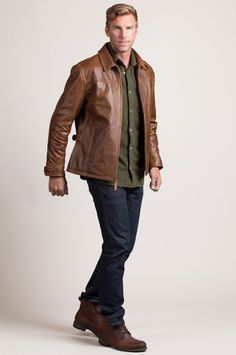 Route 66 Italian Calfskin Leather Jacket | Overland Modern Fitted Leather Biker Jacket, Luxury Leather-lined Outerwear For Work, Timeless Leather Outerwear For Business, Luxury Leather Outerwear For Fall, Luxury Leather Jacket For Fall, Modern Leather Jacket For Formal Fall Wear, Luxury Leather Jacket For Business Casual Winter, Luxury Leather Jacket For Business Casual In Fall, Modern Leather Jacket For Fall Formal Events