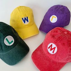 100 % Cotton. One size fits most with an adjustable buckle strap closure.Adult / Unisex Thick ,Soft , and light material.Very nice quality built hats with quality embroidery work Mario Party Costume, Wario Costume, Mario Cap, Super Mario Costumes, Egg Costume, Halloween Street, Mario Costume, Diy Costumes Women, Super Mario Birthday Party