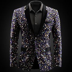 Category:Jacket; Season:Fall  Winter; Fabric:Polyester; Sleeve Length:Long Sleeve; Look After Me:Machine wash,Hand wash; Gender:Men's; Thickness:Medium; Style:Artistic,Casual; Elasticity:Inelastic; Occasion:Party Evening Wear,Daily; Age Group:Adults; Outerwear Length:Regular; Fit Type:Regular Fit; Function:Comfortable,Breathable; Design:Buttons,Multi Pocket,3D Print; Neckline:Turndown; Outerwear Type:Coat,Blazer Jacket,Jackets  Coats; Listing Date:10/12/2024 Formal Long Sleeve Outerwear For Party Season, Single Breasted Long Sleeve Party Outerwear, Long Sleeve Blazer For Winter Party, Winter Party Blazer With Long Sleeves, Winter Party Blazer With Buttons, Long Sleeve Christmas Party Outerwear, Party Outerwear With Buttons And Long Sleeves, Party Long Sleeve Outerwear With Buttons, Long Sleeve Party Outerwear For Christmas