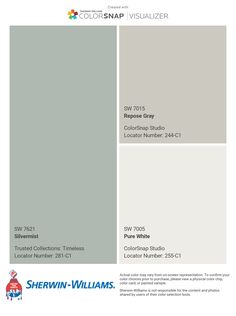 the color scheme for sherylin - williams's new paint palette, which is available