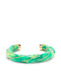 bright green/gold-tone metal twist detailing tie-dye pattern Aurelie Bidermann, Jewellery Inspiration, Tie Dye Patterns, Bright Green, Green Gold, Gold Tone Metal, Womens Jewelry Bracelets, Green And Gold, Jewelry Inspiration