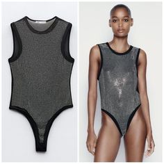 a woman in a bodysuit next to an image of the back of a bathing suit