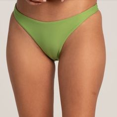 Nwt! Volcom Simply Seamless Tiny Bikini Bottoms Green Large Skimpy Cheeky Coverage Matching Top Available! Trendy Seamless Solid Color Swimwear, Trendy Solid Color Seamless Swimwear, Green Seamless Bottoms For Beach Season, Seamless Green Bottoms For Beach Season, Trendy Solid Swimwear With Seamless Construction, Seamless Green Swimwear For Pool, Trendy Solid Color Swimwear With Seamless Construction, Green Seamless Bottoms For Summer, Trendy Solid Seamless Swimwear