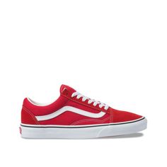 Vans Old Skool Racing Red/True White VN0A4BV5JV6. Classic Red Skate Shoes For Streetwear, Classic Skate Shoes With Red Sole And Round Toe, Classic Skate Shoes With Red Sole, Vans Sneakers In University Red For Streetwear, Vans University Red Lace-up Sneakers, Vans Sneakers University Red Round Toe, Red Vans Skate Shoes With Red Sole, Red Vans Skate Shoes, Red Low-top Skate Shoes