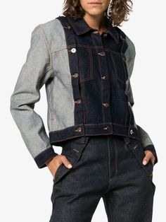 Man Casual Outfit, How To Wear Denim Jacket, Designer Denim Jacket, Denim Outfits, Chanel Jacket, Custom Jeans, Cropped Denim Jacket, Recycled Denim, Denim Details