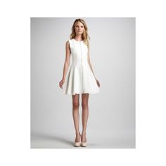 Theory Brings A Slight Edge To The Sweet Bonbi Dress With A Front Zipper. Wear This Ultra-Feminine Frock With Your Favorite Pumps. Bonbi Style In Navarra Crepe. Off-White. Round Neckline; Front Zip. Sleeveless; Wide Shoulder Coverage. Fitted Through Hip. Flared Skirt; Hem Falls Above Knee. Viscose/Virgin Wool/Spandex. Imported. Final Sale. Never Worn; Still Has Tag On It. Non Smoking And No Pet Home. Structured A-line Summer Dress, Fitted A-line Mini Dress For Daywear, Feminine A-line Dress With Flattering Silhouette, Elegant A-line Mini Dress For Casual Occasions, Structured Mini Length Dress, White Sleeveless Dress With Flattering Silhouette, White Mini Dress With Flattering Silhouette, Feminine White A-line Sleeveless Dress, Elegant White Mini Dress With Flattering Silhouette