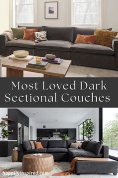 the most loved dark sectional couches