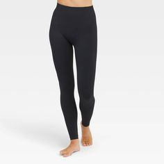 New and Improved! Want style that's totally seamless? Then look no further than these sleek, must-have leggings! The lightweight fabric offers comfy wear that lasts all day, while the shaping waistband provides a toned tummy and perky rear view. Oh, and let's not forget the seamless design, which creates an all-over flattering fit. Color: black. Gender: female. Age Group: adult. Pattern: Solid. Material: Nylon. Shaping Leggings, Shimmer Leggings, Thick Tights, Toned Tummy, Black Leather Leggings, Black Faux Leather Leggings, Comfy Wear, Black Seamless, Best Leggings