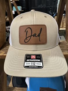 Richardson 112 trucker style snapback popular hat Show how proud you are to become a dad. Leather patch hat Attached permanently to hat. Leatherette patches  Message for any questions or custom  PLEASE MESSAGE, BE GLAD TO ANSWER ANY QUESTIONS Patch Tshirt, Gifts For Expecting Dads, Nanak Jayanti, Richardson Hats, Leather Patch Hat, Popular Hats, Laser Engraved Leather, Custom Trucker Hats, Guru Nanak